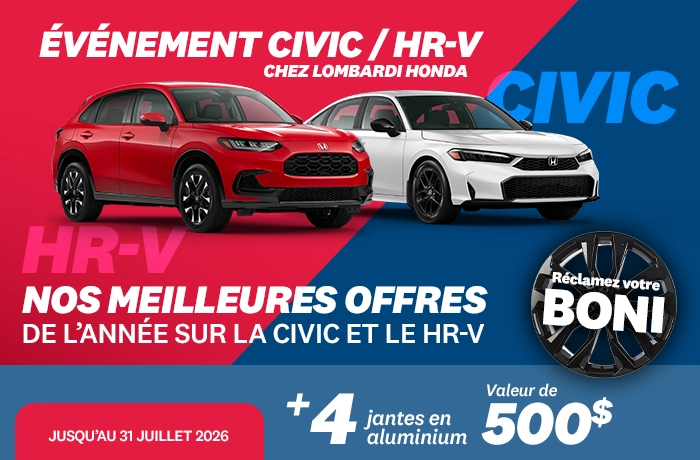 Bannière de Événement CIVIC /  HR-V